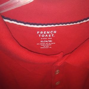 Red Collar Button Shirt